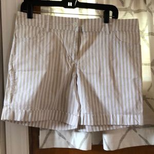 Tommy Hilfiger white and Tan striped Shorts